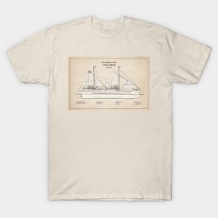 Columbine Lighthouse Tender United States Coast Guard - SBD T-Shirt